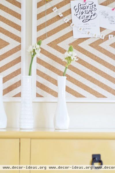 Ikea Frames to Chevron Cork Board