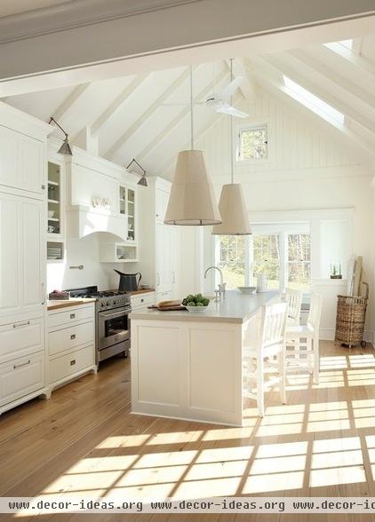 transitional kitchen by ZeroEnergy Design