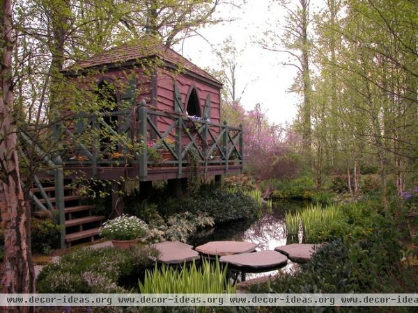 rustic landscape by Cross River Design, Inc.