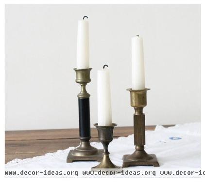 traditional candles and candle holders by Etsy