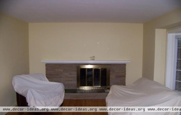 by Fireplace Kitchen n Bath