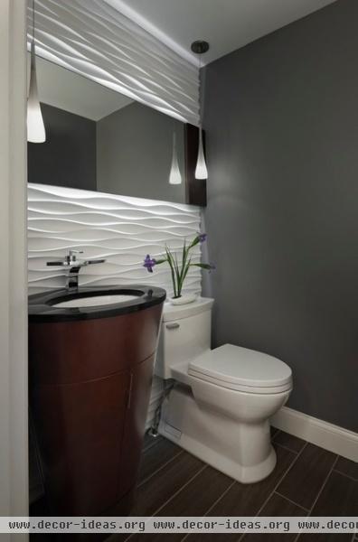 contemporary powder room by Xstyles Bath + More