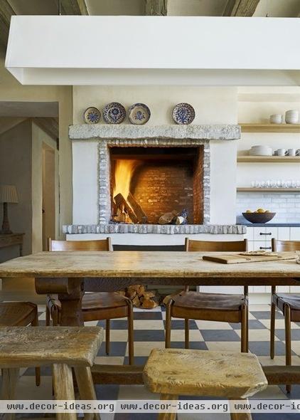 mediterranean kitchen by David Michael Miller Associates