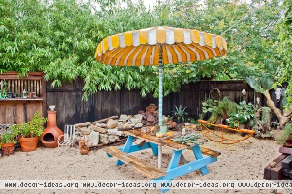 eclectic patio by Sarah Natsumi Moore