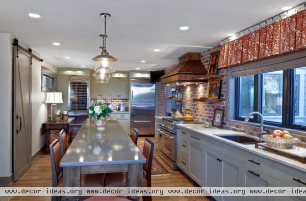 transitional kitchen by K & K Custom Cabinets LLC