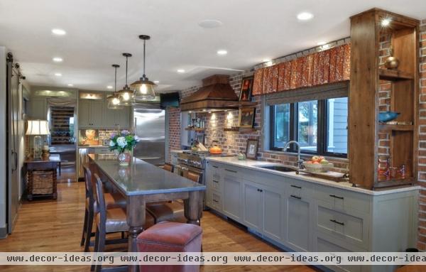 transitional kitchen by K & K Custom Cabinets LLC