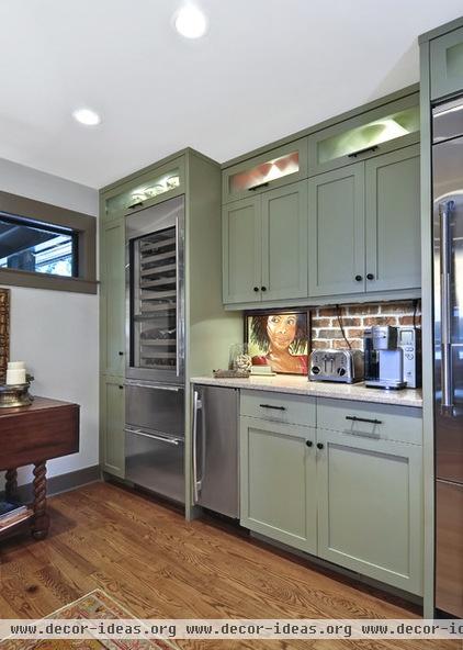 transitional kitchen by K & K Custom Cabinets LLC