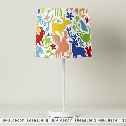 eclectic lamp shades by The Land of Nod