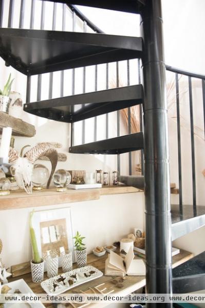 beach style staircase by Ashley Camper Photography