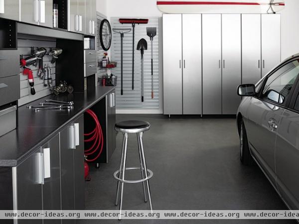 contemporary garage and shed by California Closets