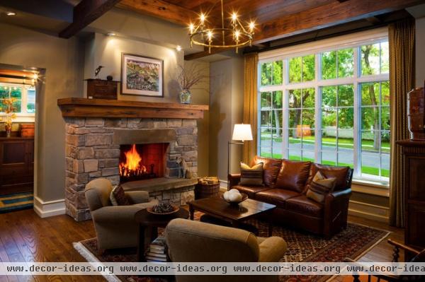 craftsman living room by Locati Architects