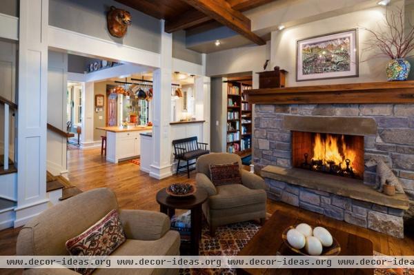 craftsman living room by Locati Architects