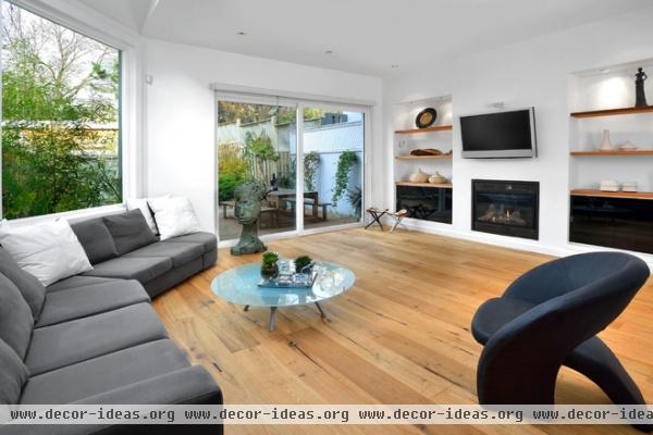 contemporary family room by Upside  Development