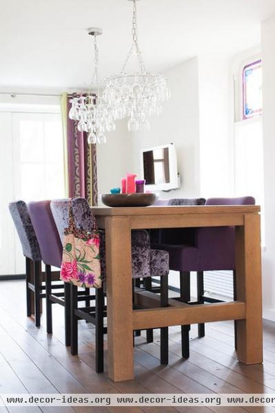 contemporary dining room by Louise de Miranda