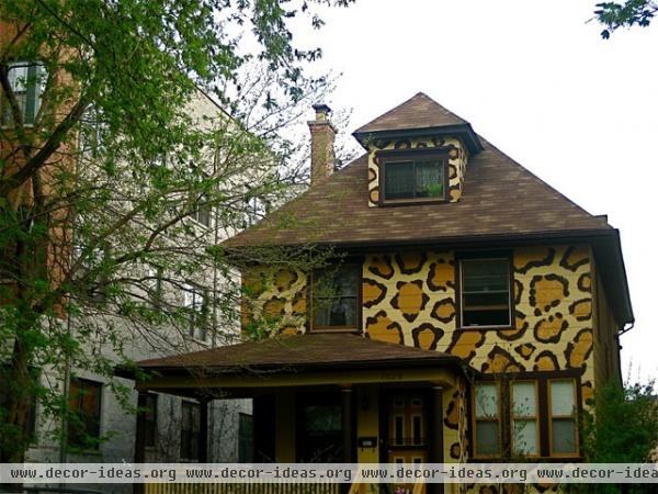 eclectic exterior leopard print house