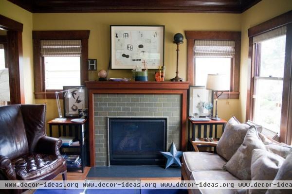 craftsman living room by Schulte Construction