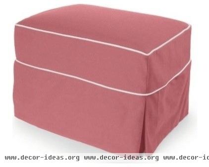 transitional ottomans and cubes by Serena & Lily