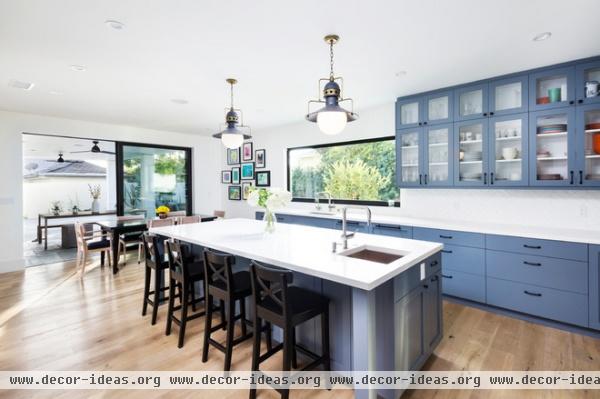 transitional kitchen by Von Fitz Design