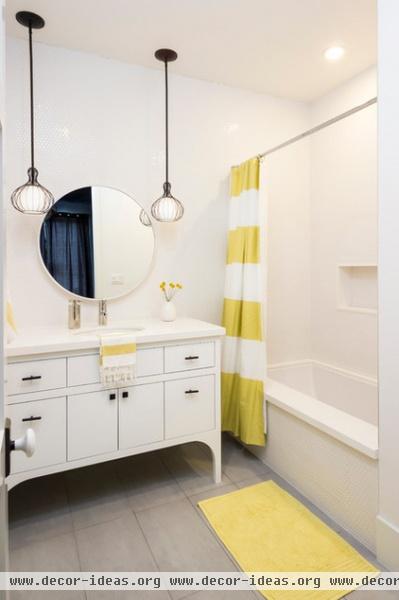 transitional bathroom by Von Fitz Design