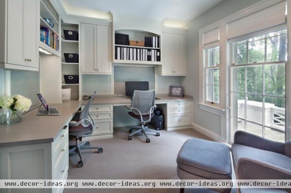 transitional home office by Anthony Wilder Design/Build, Inc.