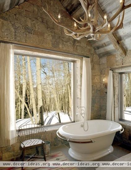 rustic bathroom by Big-D Signature