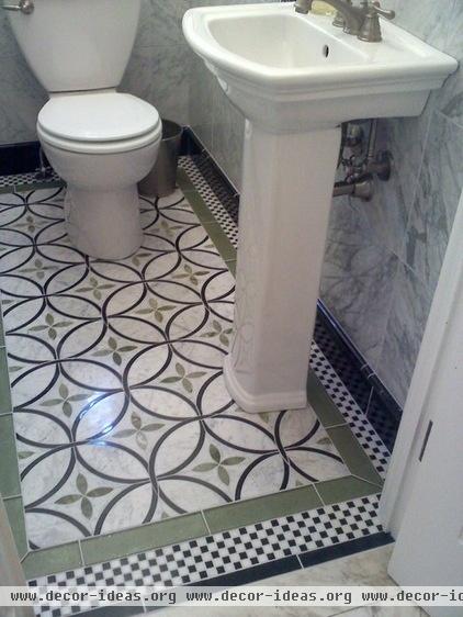 eclectic powder room Waterjet Powder Room