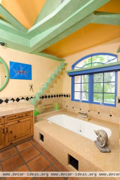 eclectic bathroom by Trillium Enterprises, INC.