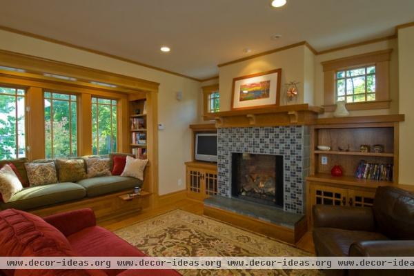 craftsman family room by Studio Z Architecture