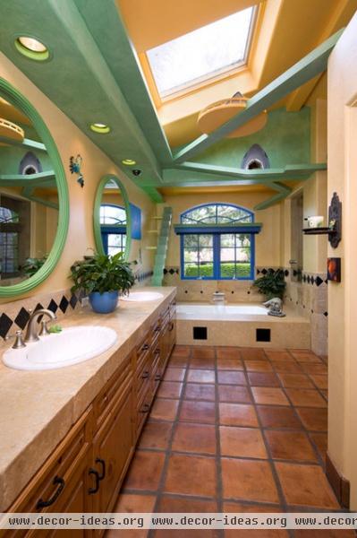 eclectic bathroom by Trillium Enterprises, INC.