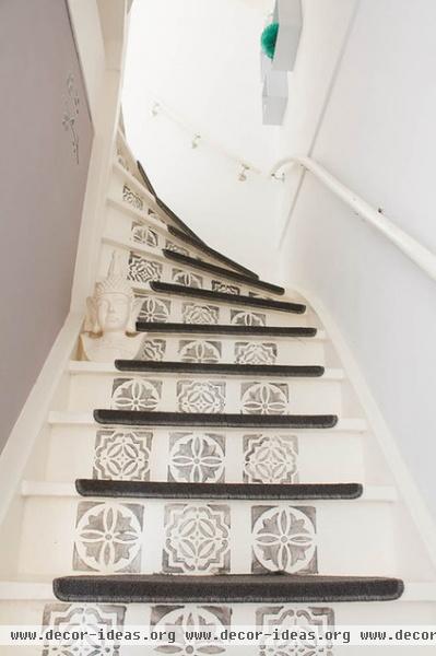 eclectic staircase by Louise de Miranda