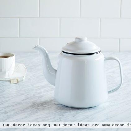 traditional coffee makers and tea kettles by West Elm