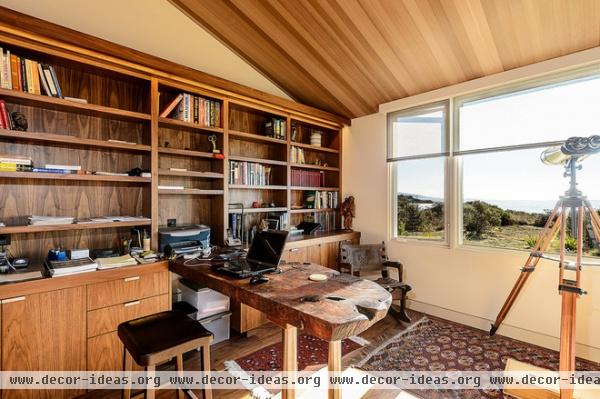 midcentury home office by Hudson Street Design