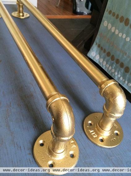 eclectic curtain poles by Etsy