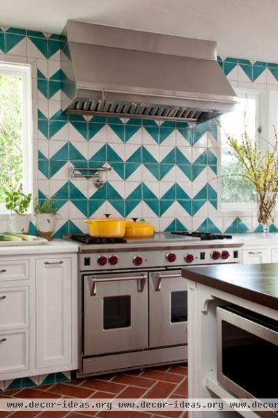 mediterranean kitchen by Kristin Lomauro Interior Design