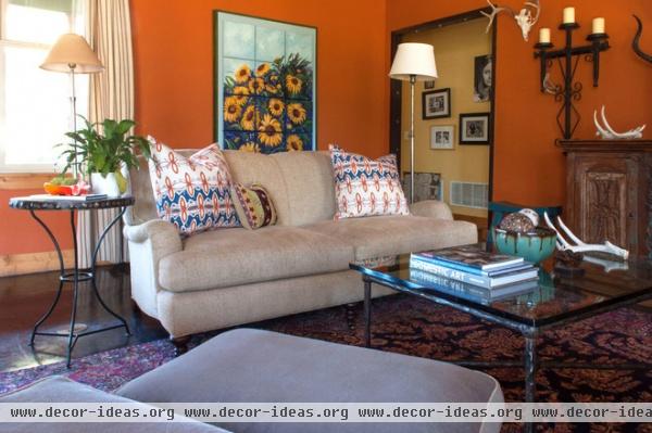 eclectic living room by Angela Flournoy