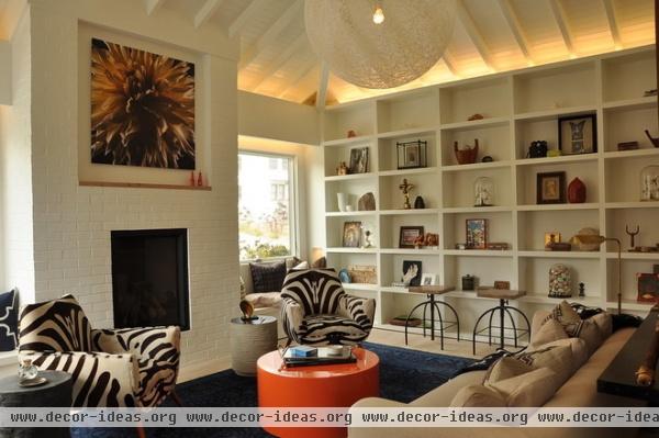 eclectic family room by Ian Stallings