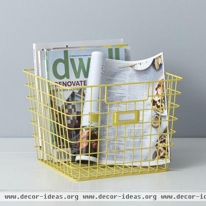 industrial baskets by Crate&Barrel