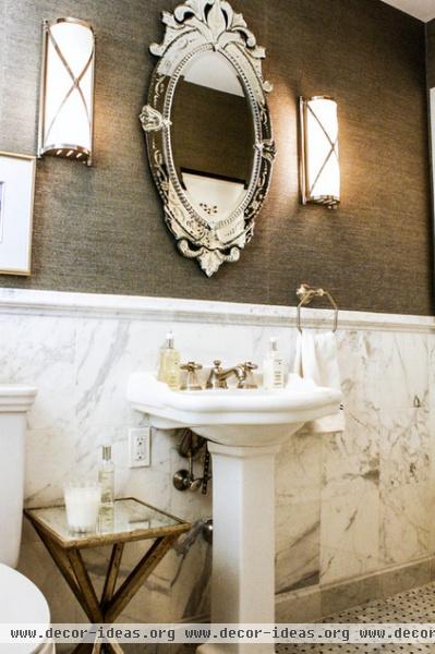 transitional bathroom by Mina Brinkey