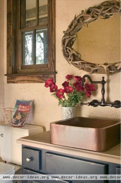 rustic bathroom by Coburn Development