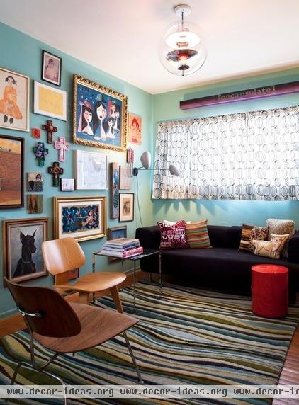 eclectic living room by Janel Holiday Interior Design