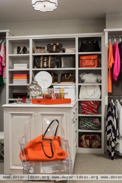 transitional closet by Martha O'Hara Interiors