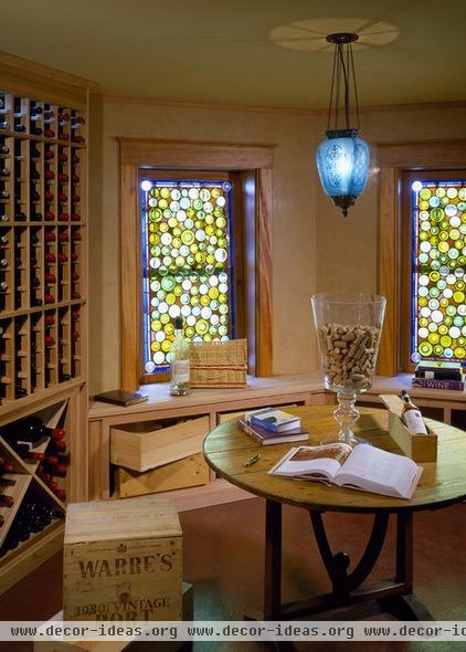 traditional wine cellar by Siemasko + Verbridge