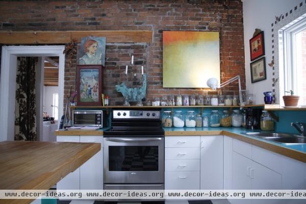 eclectic kitchen by Esther Hershcovich