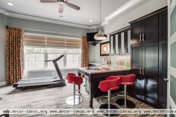 transitional home office by Eric Ross Interiors, LLC