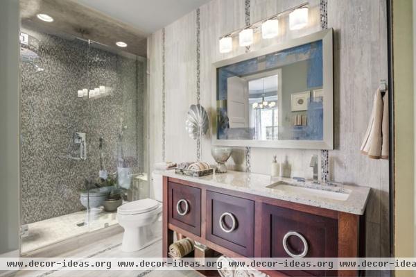 transitional bathroom by Eric Ross Interiors, LLC