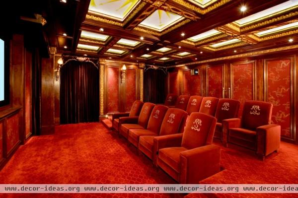 traditional media room by Cravotta Interiors