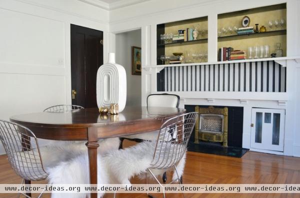 eclectic dining room by Sarah Greenman