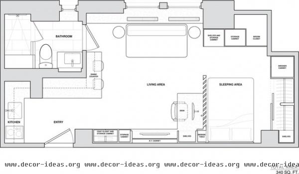 contemporary floor plan by Allen+Killcoyne Architects