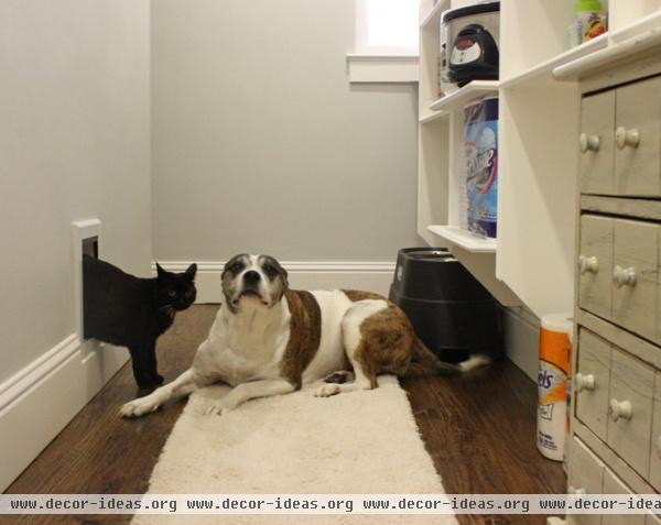 transitional laundry room by Kara Weik