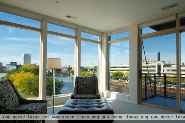 contemporary living room by Windsor Windows & Doors